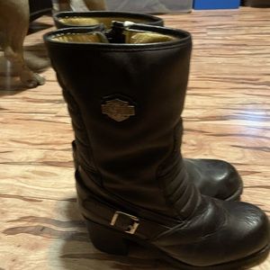 Harley Davidson Platform Riding Boots Size 8